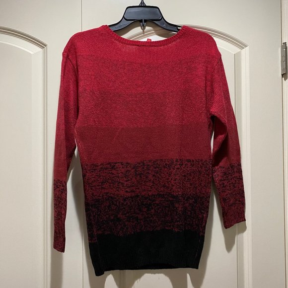 Divided by H&M Red/Black Ombré Knit Sweater Tunic - Picture 2 of 5